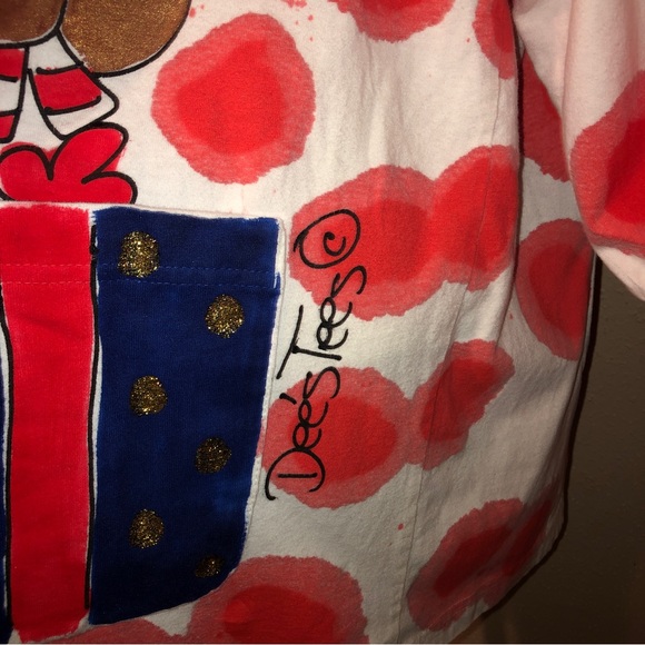 Sz XXL Dee's Tees 80's Vintage Ugly Christmas Sweater Jacket - Picture 14 of 14